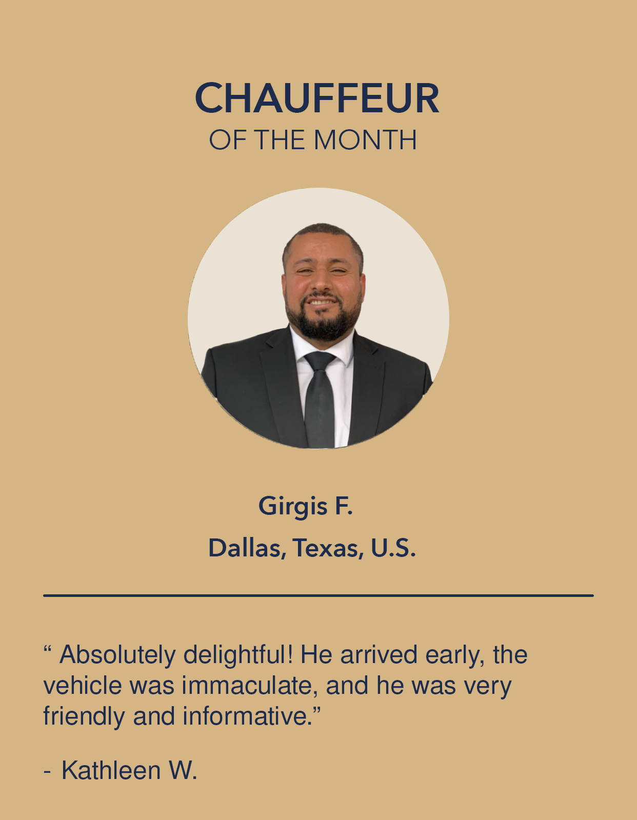 chauffeur of the month